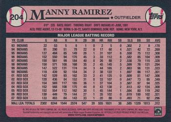 2014 Topps Archives #204 Manny Ramirez Back
