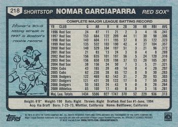 2014 Topps Archives #218 Nomar Garciaparra Back
