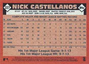 2014 Topps Archives #227 Nick Castellanos Back