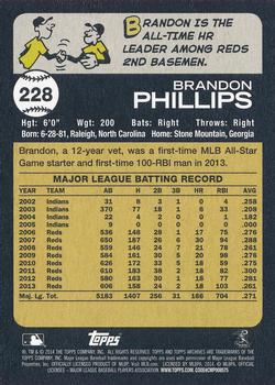 2014 Topps Archives #228 Brandon Phillips Back