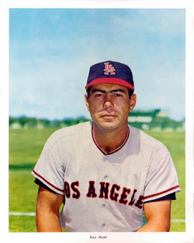 1963 Dexter Press Los Angeles Angels #3 Ken L. Hunt Front