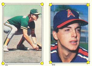 1987 Topps Stickers #171 / 313 Carney Lansford / Wally Joyner Front