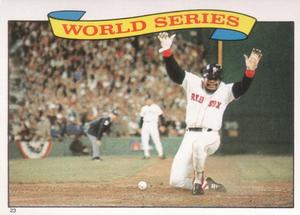 1987 Topps Stickers #23 1986 World Series Front