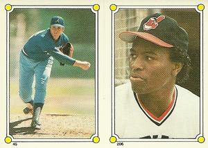1987 Topps Stickers #45 / 206 David Palmer / Mel Hall Front