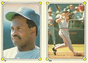 1987 Topps Stickers #67 / 229 Bill Madlock / Larry Sheets Front