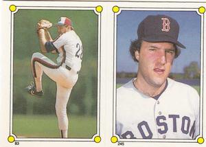 1987 Topps Stickers #83 / 245 Bryn Smith / Bob Stanley Front