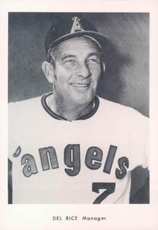 1972 California Angels Photocards #NNO Del Rice Front