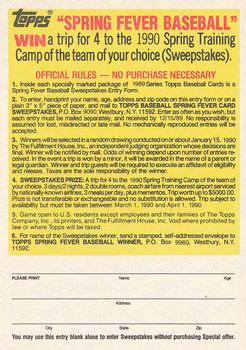 1989 Topps - Topps Company Store #NNO Style B Sweatshirt Offer Back