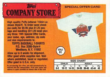 1989 Topps - Topps Company Store #NNO Style H T-Shirt Offer Front