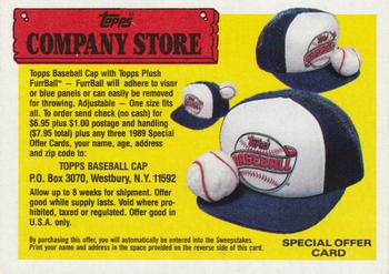 1989 Topps - Topps Company Store #NNO Baseball Cap with Plush FurrBall Offer Front