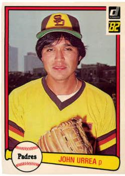 1982 Donruss #313 John Urrea Front