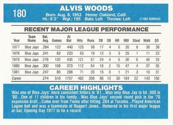 1982 Donruss #180 Al Woods Back