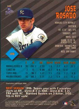 1997 Bowman's Best #106 Jose Rosado Back