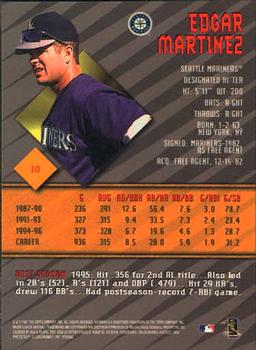 1997 Bowman's Best #10 Edgar Martinez Back