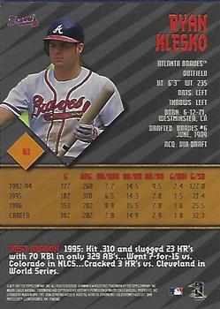 1997 Bowman's Best #61 Ryan Klesko Back