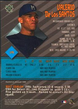 1997 Bowman's Best #179 Valerio De Los Santos Back