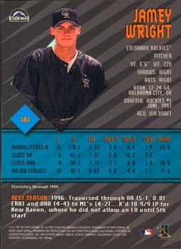 1997 Bowman's Best #181 Jamey Wright Back