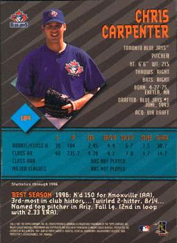 1997 Bowman's Best #184 Chris Carpenter Back