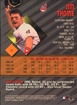 1997 Bowman's Best #22 Jim Thome Back