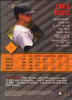 1997 Bowman's Best #71 Craig Biggio Back