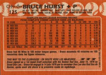 1988 O-Pee-Chee #125 Bruce Hurst Back