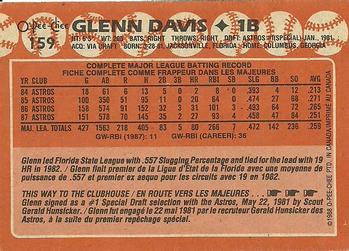 1988 O-Pee-Chee #159 Glenn Davis Back