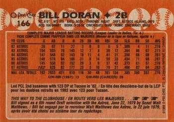 1988 O-Pee-Chee #166 Bill Doran Back