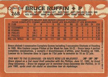 1988 O-Pee-Chee #268 Bruce Ruffin Back
