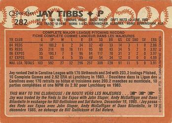 1988 O-Pee-Chee #282 Jay Tibbs Back