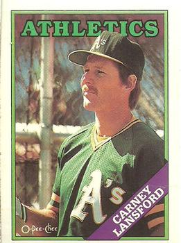1988 O-Pee-Chee #292 Carney Lansford Front