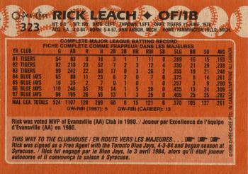 1988 O-Pee-Chee #323 Rick Leach Back