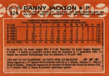 1988 O-Pee-Chee #324 Danny Jackson Back