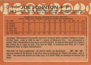 1988 O-Pee-Chee #347 Joe Johnson Back