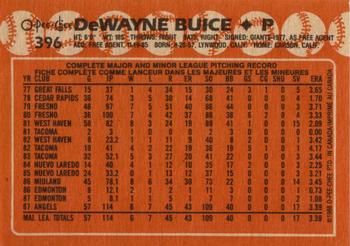 1988 O-Pee-Chee #396 DeWayne Buice Back