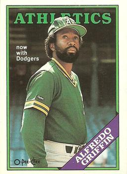 1988 O-Pee-Chee #42 Alfredo Griffin Front