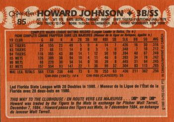 1988 O-Pee-Chee #85 Howard Johnson Back