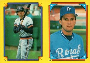 1988 O-Pee-Chee Stickers #8 / 306 Darrell Evans / Kevin Seitzer Front