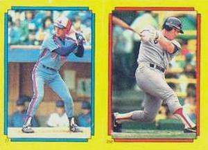 1988 O-Pee-Chee Stickers #77 / 252 Casey Candaele / Rich Gedman Front