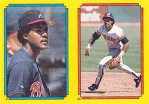 1988 O-Pee-Chee Stickers #41 / 207 Andres Thomas / Julio Franco Front