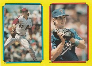 1988 O-Pee-Chee Stickers #119 / 238 Bruce Ruffin / Mike Stanley Front