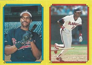 1988 O-Pee-Chee Stickers #42 / 178 Dion James / Gary Pettis Front