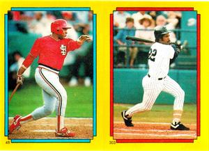 1988 O-Pee-Chee Stickers #49 / 303 Terry Pendleton / Gary Ward Front
