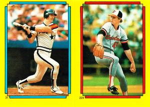 1988 O-Pee-Chee Stickers #31 / 224 Denny Walling / Eric Bell Front