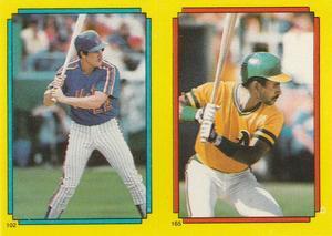 1988 O-Pee-Chee Stickers #102 / 165 Kevin McReynolds / Tony Phillips Front