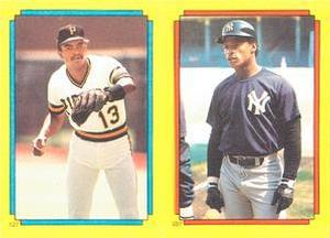 1988 O-Pee-Chee Stickers #127 / 297 Jose Lind / Rickey Henderson Front