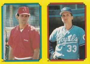 1988 O-Pee-Chee Stickers #144 / 261 Ron Oester / Kevin Seitzer Front