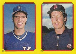 1988 O-Pee-Chee Stickers #262 / 282 Mark Gubicza / Frank Viola Front