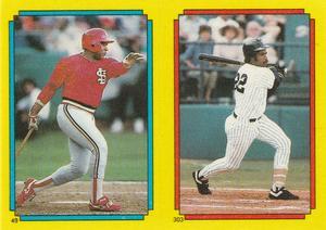 1988 O-Pee-Chee Stickers #49 / 303 Terry Pendleton / Gary Ward Front