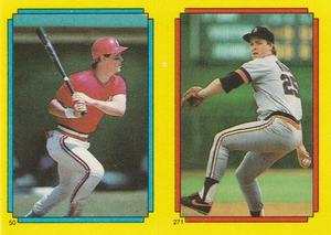 1988 O-Pee-Chee Stickers #50 / 271 Tom Herr / Eric King Front