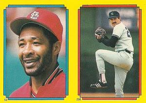 1988 O-Pee-Chee Stickers #53 / 298 Ozzie Smith / Rick Rhoden Front